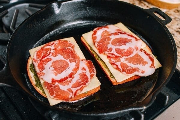 Green Eggs & Ham Grilled Cheese, by thewoksoflife.com