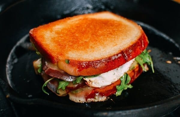 Green Eggs & Ham Grilled Cheese, by thewoksoflife.com