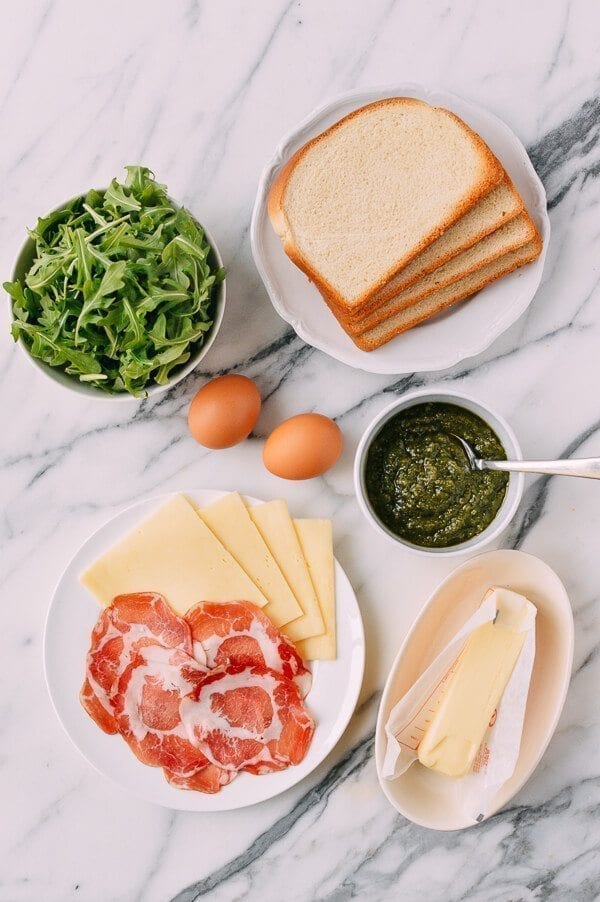 Green Eggs & Ham Grilled Cheese, by thewoksoflife.com