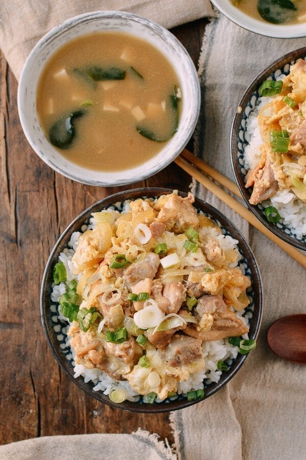 Okakodon (Japanese Chicken & Egg Rice Bowls), by thewoksoflife.com