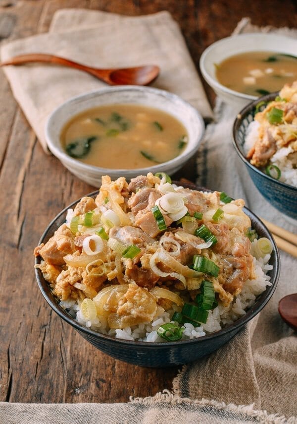 Okakodon (Japanese Chicken & Egg Rice Bowls), by thewoksoflife.com