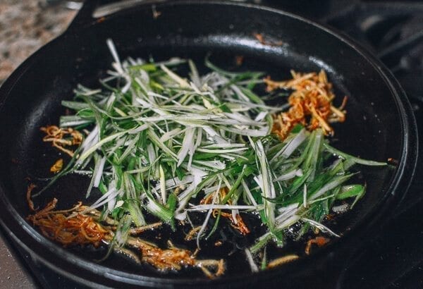 Crispy Scallion Ginger Salmon, by thewoksoflife.com