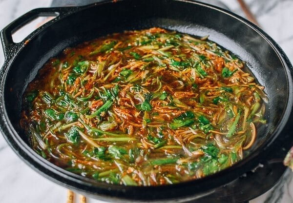 Crispy Scallion Ginger Salmon, by thewoksoflife.com