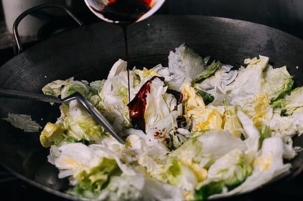 Stir-Fried Lettuce, A Healthy Cooked Lettuce Recipe, by thewoksoflife.com