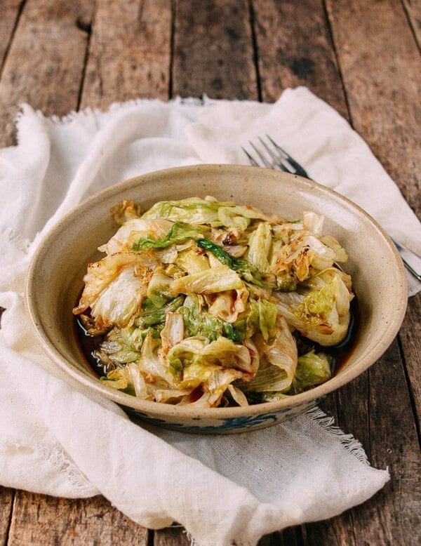 Stir-Fried Lettuce, A Healthy Cooked Lettuce Recipe, by thewoksoflife.com