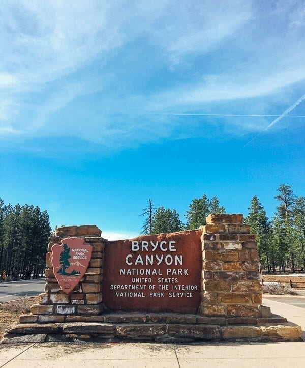 Bryce Canyon National Park Sign