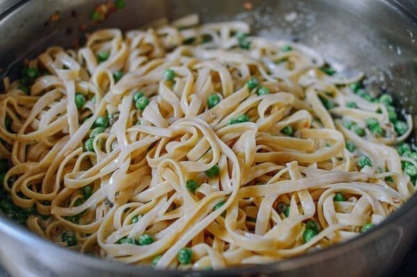 Salmon Pasta with Green Goddess Pesto, by thewoksoflife.com