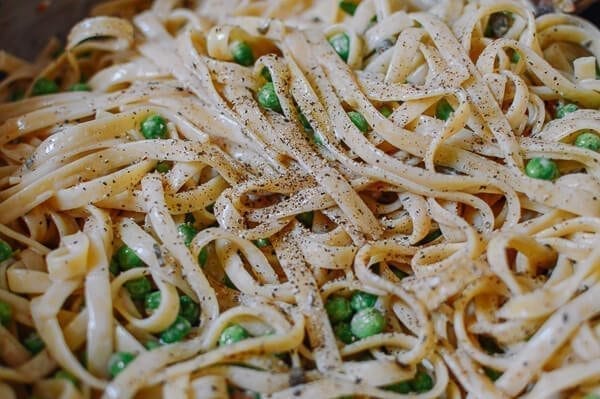 Salmon Pasta with Green Goddess Pesto, by thewoksoflife.com