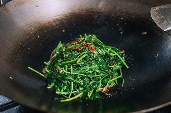 Ong Choy (Water Spinach) with XO sauce, by thewoksoflife.com