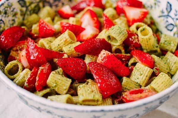 Basil Mint Pesto Pasta, by thewoksoflife.com