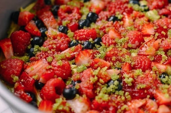 Basil Berry Cake, by thewoksoflife.com