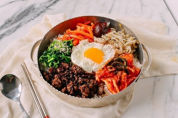 Easy Beef Korean Bibimbap, by thewoksoflife.com