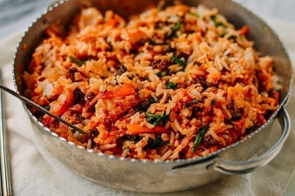 Easy Beef Korean Bibimbap, by thewoksoflife.com