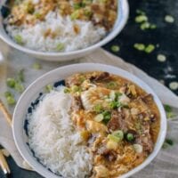 Beef and Egg Stir fry Rice Bowls, by thewoksoflife.com