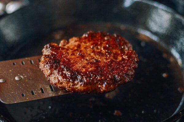 Cumin Lamb Burgers, by thewoksoflife.com