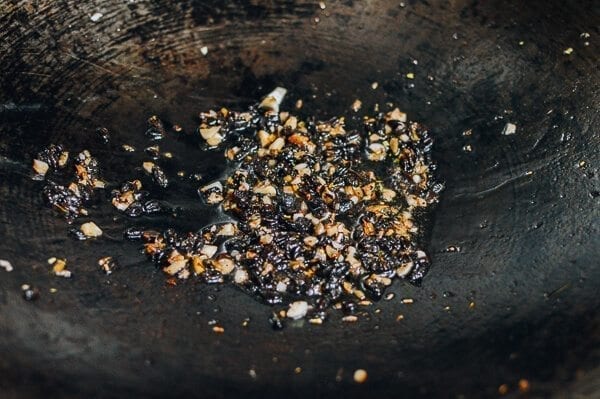 Garlic Chives with Pork, by thewoksoflife.com