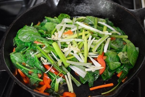 Japchae vegetables, thewoksoflife.com