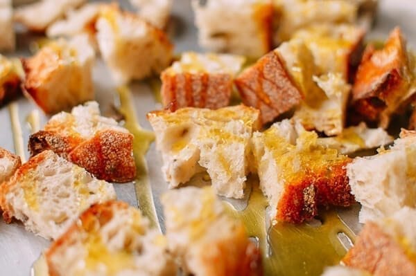 Caesar Salad with Tuscan Kale, by thewoksoflife.com