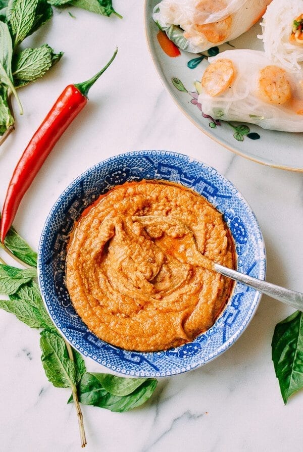 Vietnamese Summer Rolls with Seared Shrimp, by thewoksoflife.com