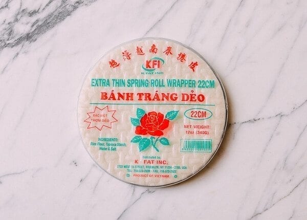 Vietnamese Summer Rolls with Seared Shrimp, by thewoksoflife.com