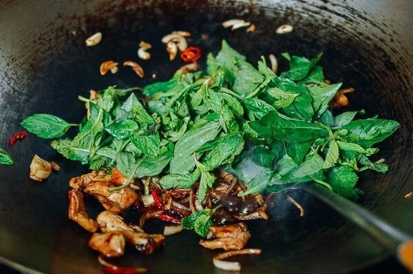 Thai Chicken Stir-fry with Basil & Mint, by thewoksoflife.com