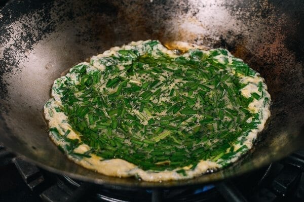 Chinese Chives & Eggs Stir Fry, by thewoksoflife.com