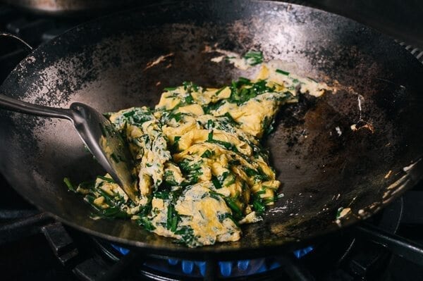 Chinese Chives & Eggs Stir Fry, by thewoksoflife.com