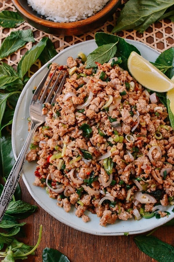 Pork Larb, The National Dish of Laos, by thewoksoflife.com