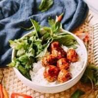 Spicy Asian Meatballs, by thewoksoflife.com