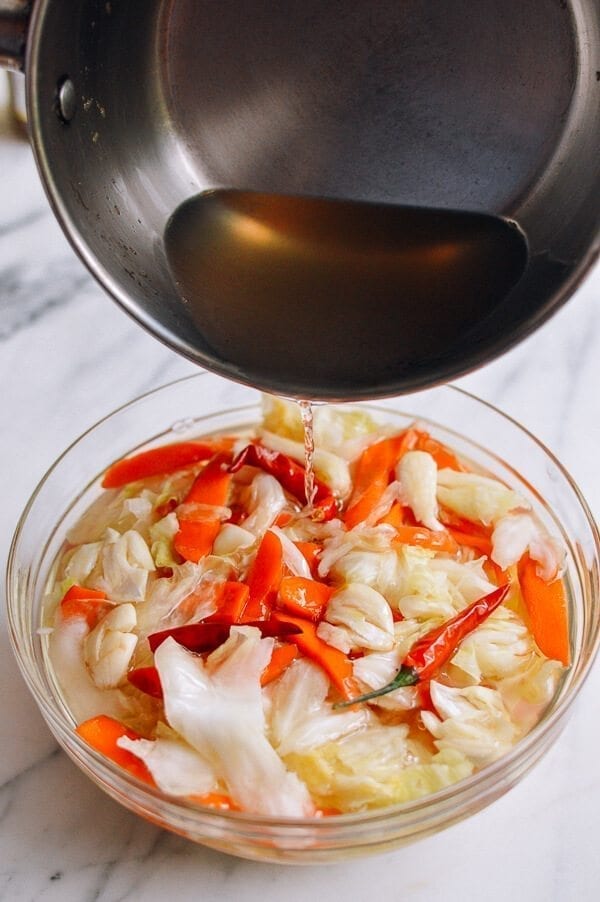 Asian Pickled Cabbage, by thewoksoflife.com
