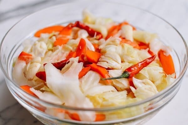 Asian Pickled Cabbage, by thewoksoflife.com