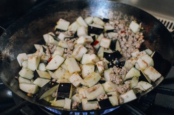Braised Eggplant with Minced Pork, by thewoksoflife.com