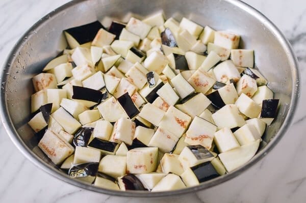 Braised Eggplant with Minced Pork, by thewoksoflife.com