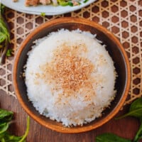 Coconut Rice with toasted coconut