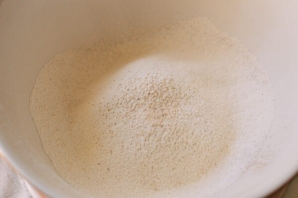 Peach Pancakes with Maple Cream Syrup, by thewoksoflife.com