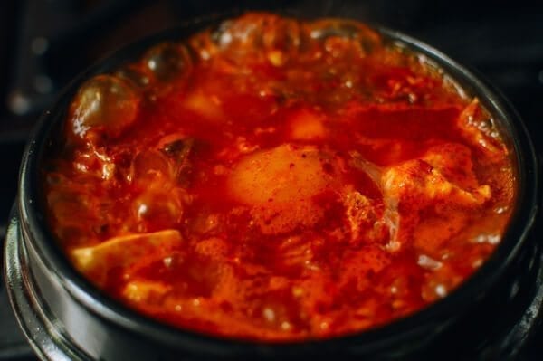 Soondubu Jigae (Korean Soft Tofu Stew), by thewoksoflife.com