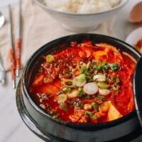 Soondubu Jigae (Korean Soft Tofu Stew), by thewoksoflife.com