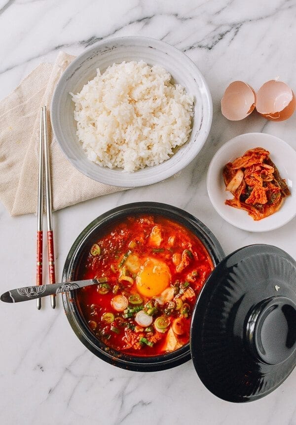 Soondubu Jigae (Korean Soft Tofu Stew), by thewoksoflife.com