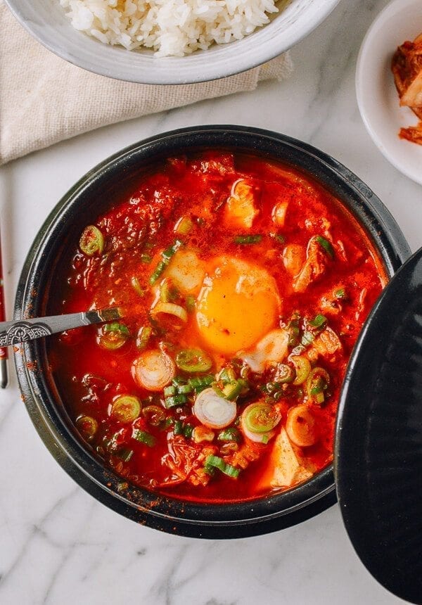 Soondubu Jigae (Korean Soft Tofu Stew), by thewoksoflife.com