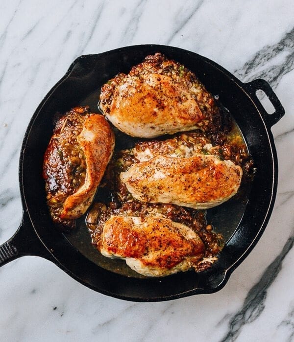 Sticky Rice Stuffed Chicken Breast, by thewoksoflife.com