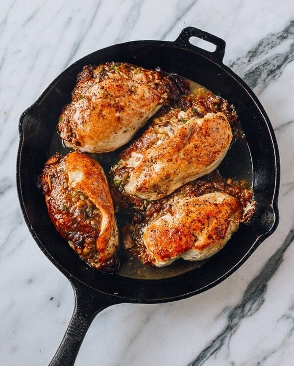 Sticky Rice Stuffed Chicken Breast, by thewoksoflife.com