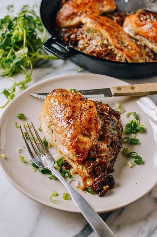 Sticky Rice Stuffed Chicken Breast, by thewoksoflife.com