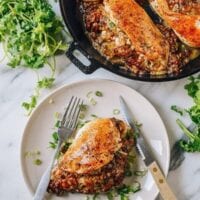 Sticky Rice Stuffed Chicken Breast, by thewoksoflife.com
