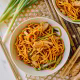 Hokkien Noodles with Ginger, Scallion, and Chicken