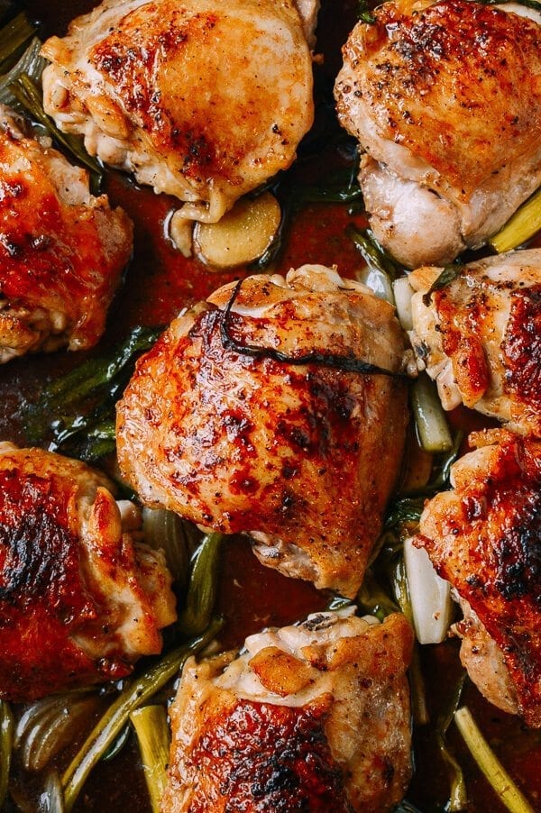 One-Pan Roasted Chicken in Oyster Sauce, by thewoksoflife.com