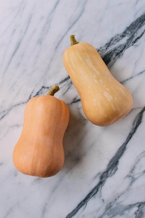 Curried Squash Soup with Red Curry Butter Croutons, by thewoksoflife.com
