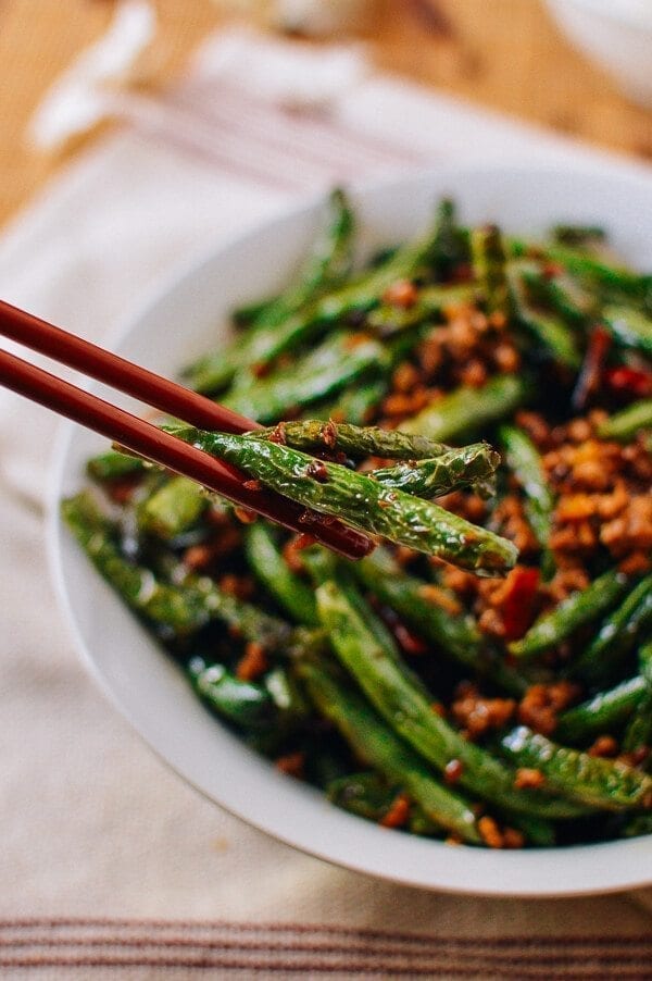 Restaurant-style Sichuan Dry Fried String Beans, by thewoksoflife.com
