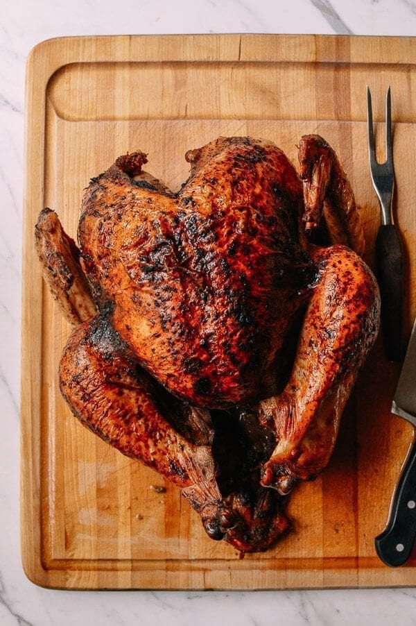 Five Spice Roast Turkey with Giblet Onion Gravy, by thewoksoflife.com