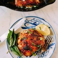 Roasted Lemongrass Chicken Thighs, by thewoksoflife.com