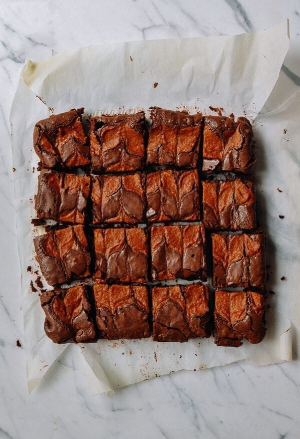 Swirled Pumpkin Brownies, by thewoksoflife.com